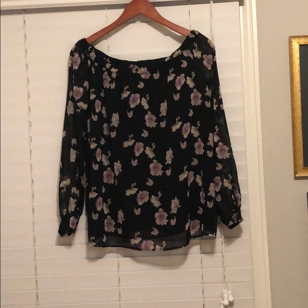 Off the shoulder flower top